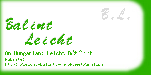 balint leicht business card